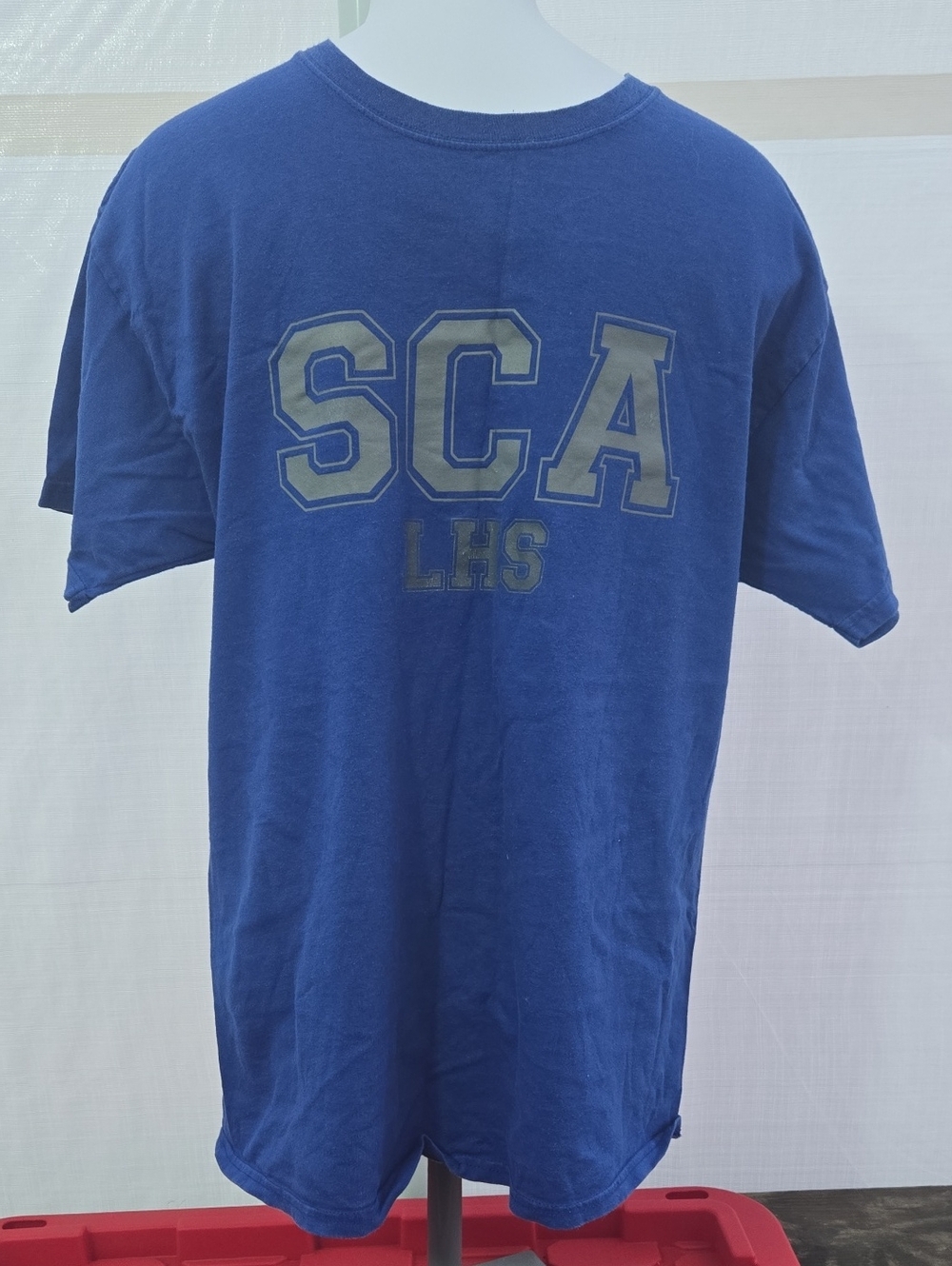 Hanes SCA LHS Short-Sleeve Crewneck Tee in Navy Blue